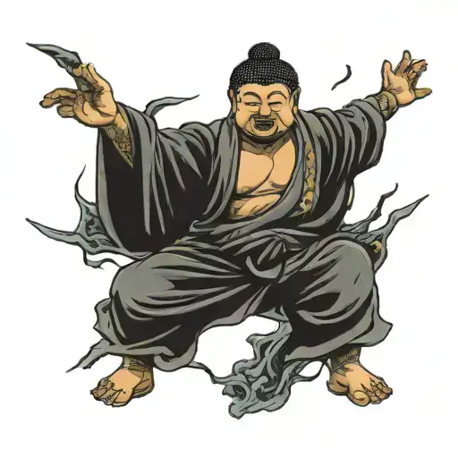Lightning Buddha, Enraged tattoo design idea