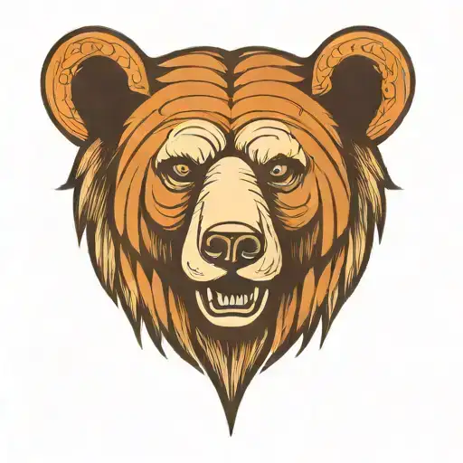 Bear Head tattoo design idea