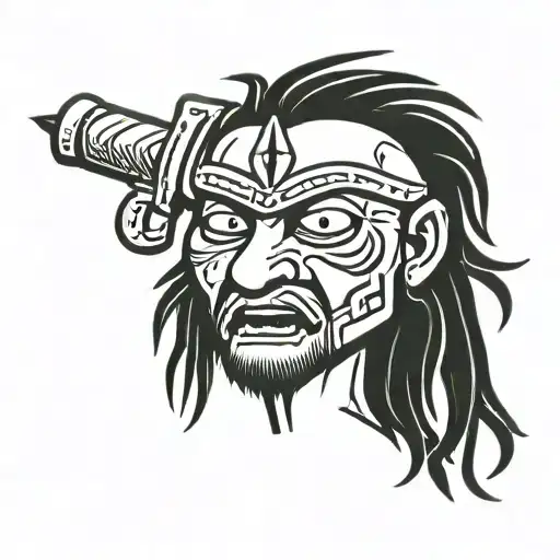 Warrior, Alpha Male tattoo design idea