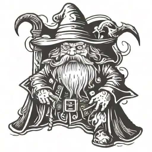 Dwarf Wizard, Emo tattoo design idea