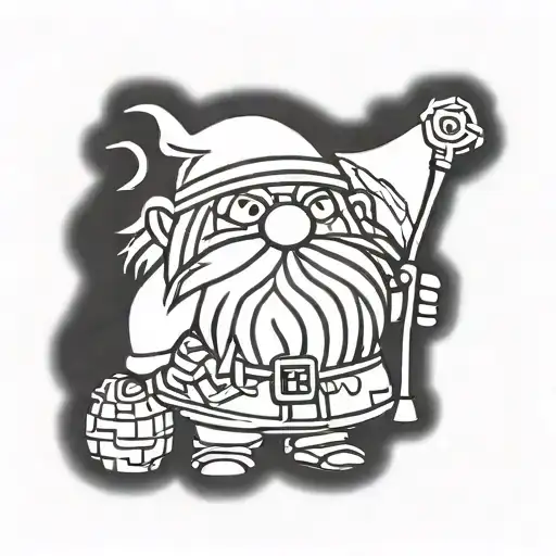 Dwarf Wizard, Emo tattoo design idea
