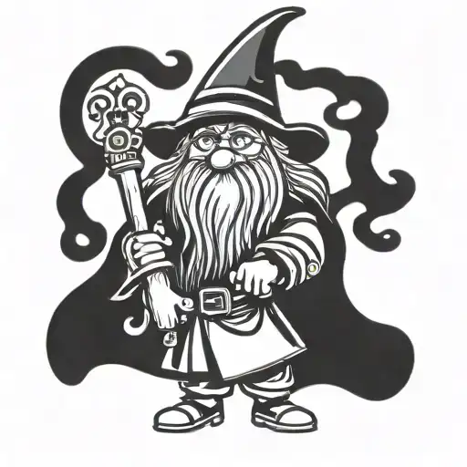 Dwarf Wizard, Emo tattoo design idea