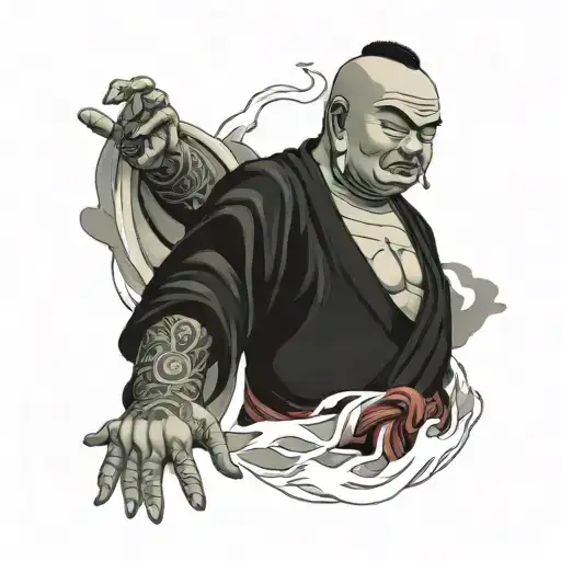 Storm Buddha, Lightning tattoo design idea