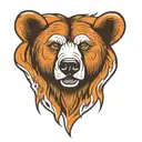 Bear Head tattoo design idea