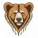 Bear Head tattoo design idea