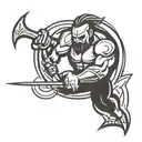 Warrior, Alpha Male tattoo design idea