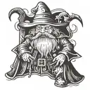 Dwarf Wizard, Emo tattoo design idea