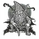 Dwarf Wizard, Emo tattoo design idea