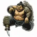 Warrior Buddha tattoo design idea