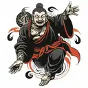 Lightning Buddha tattoo design idea