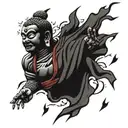 Lightning Buddha tattoo design idea