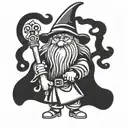Dwarf Wizard, Emo tattoo design idea
