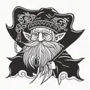Dwarf Wizard, Emo tattoo design idea