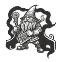 Dwarf Wizard, Emo tattoo design idea