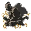 Lightning Buddha tattoo design idea