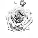 Rose, three clocks, shading, half sleeve tattoo design idea