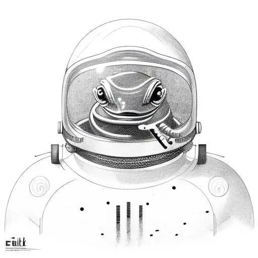 eel in a diving helmet tattoo design idea