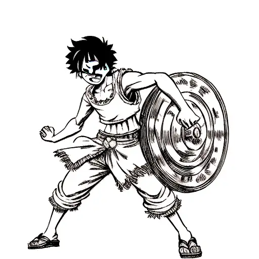 Gear 5 Luffy tattoo design idea
