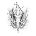 sea creature tattoo design idea