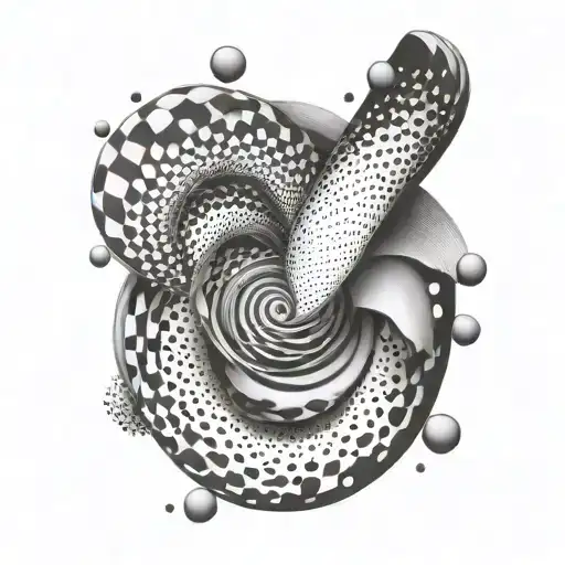 3d vortex ilusion tattoo design idea