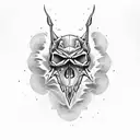 SKULL WOLF tattoo design idea