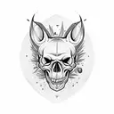 SKULL WOLF tattoo design idea