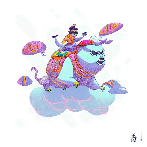 Appa flying tattoo design idea