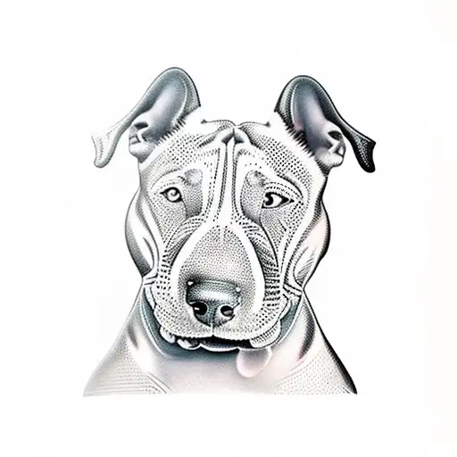bull terrier tattoo design idea
