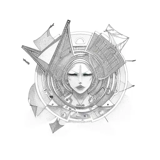 Feminist revolution with a comis style tattoo design idea