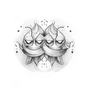 two female symbol signsgns with rainbow colors and a anniversary date tattoo design idea