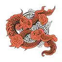 Gemini and karma symbol tattoo design idea