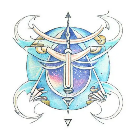 Aquarius Sagittarius Capricorn  tattoo design idea