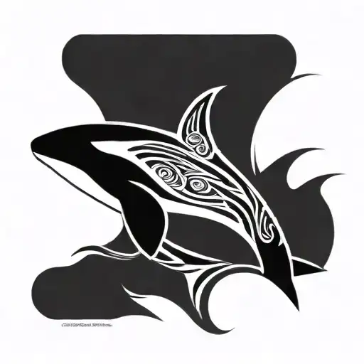 orca whale tattoo design idea