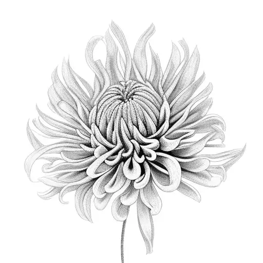 Chrysanthemum tattoo design idea
