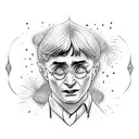 Harry Potter styled tulip  tattoo design idea