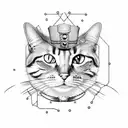 steampunk cat tattoo design idea