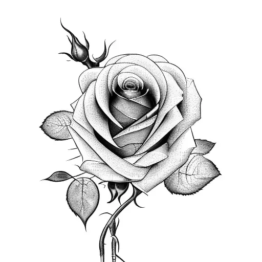 A heart-shaped rose bouquet with Bible verses and musical notes entwined around it tattoo design idea