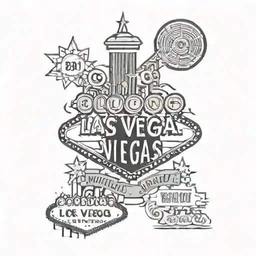 Las Vegas sign tattoo design idea