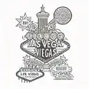 Las Vegas sign tattoo design idea