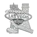 Las Vegas sign tattoo design idea