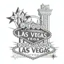 Las Vegas sign tattoo design idea