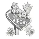 Las Vegas sign tattoo design idea