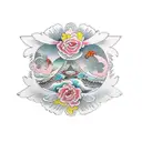 holy dove tattoo design idea