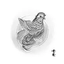 holy dove tattoo design idea