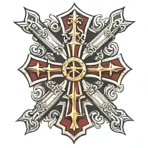 Crusader Cross tattoo design idea