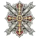 Crusader Cross tattoo design idea