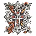 Crusader Cross tattoo design idea