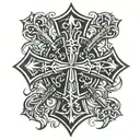Crusader Cross tattoo design idea
