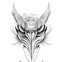 shoebill evil tattoo design idea