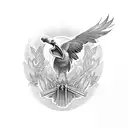 shoebill evil tattoo design idea